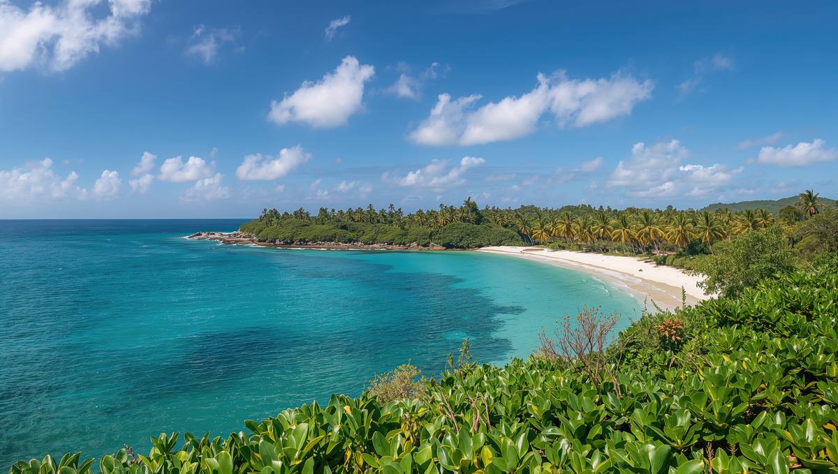 Playa con palmeras Los Roques